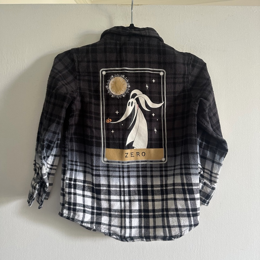 Disney The Nightmare Before Christmas Zero Tarot Card Toddler Flannel size 3T - Picture 4 of 8